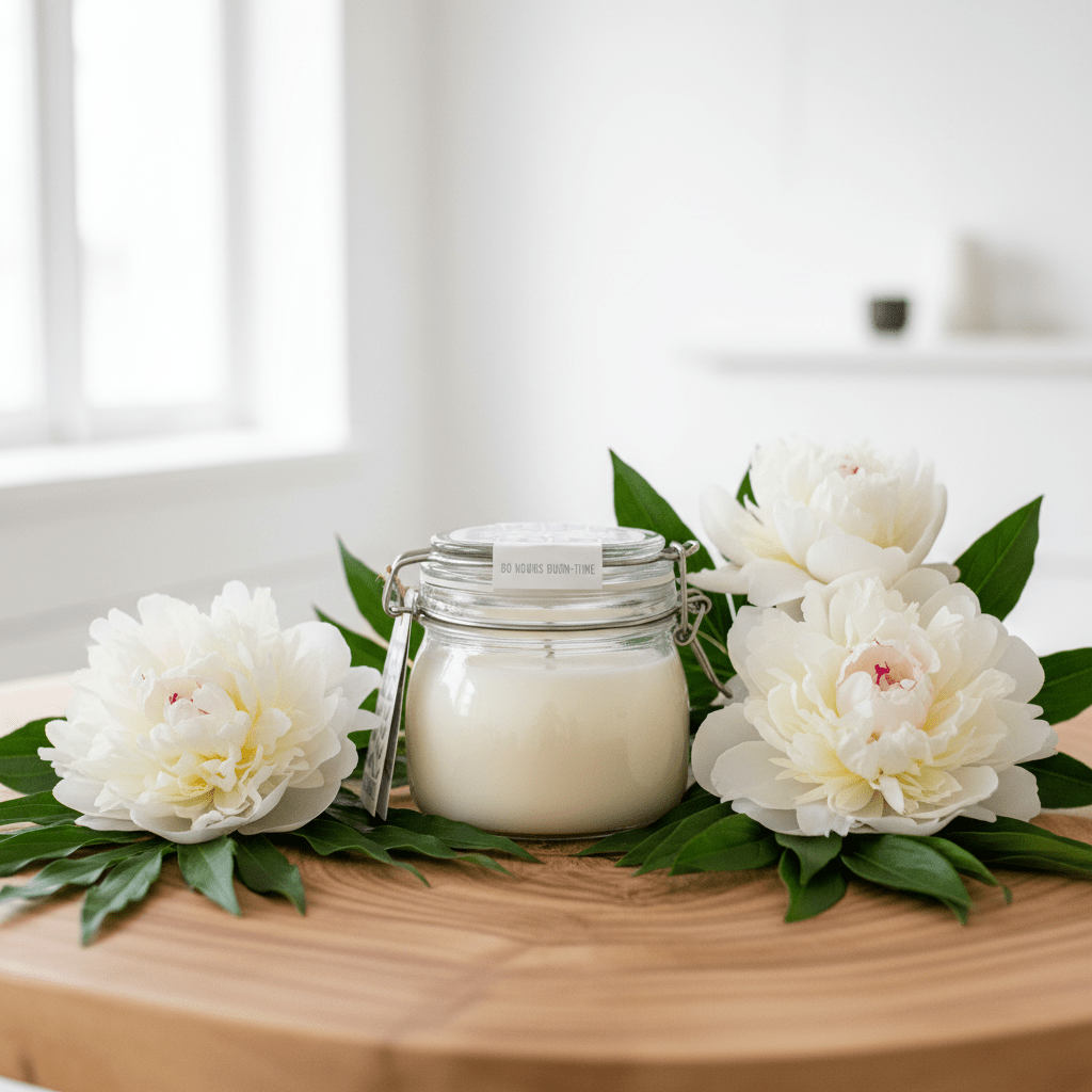 Pressed Peonies Kilner Jar Candle: Calm Floral Glow