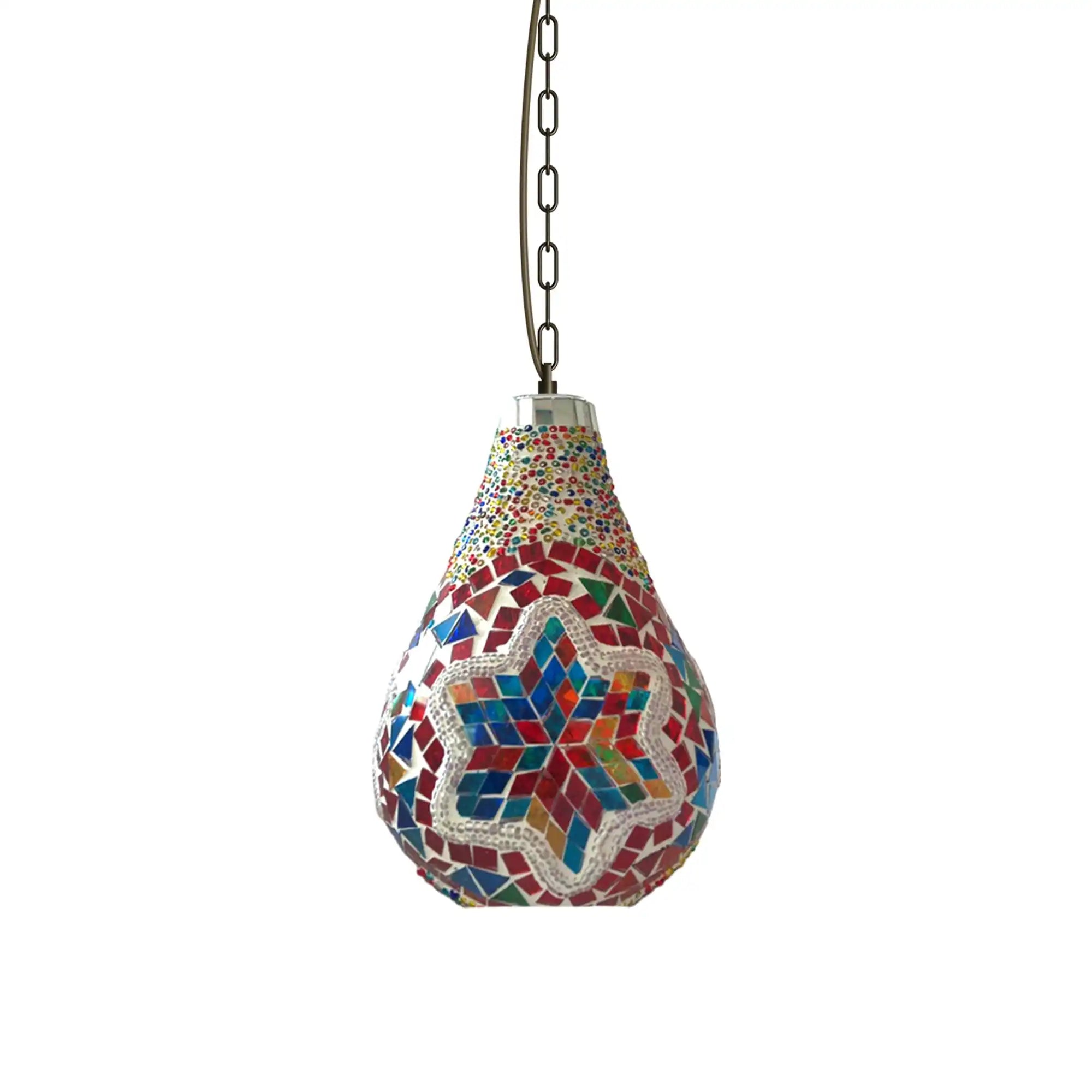 Turkish Moroccan Mosaic Hanging Lamp Glass Pendant 