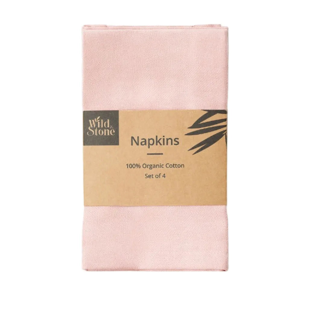 Wild And Stone Organic Cotton Napkins - Blue Green Grey Red Sand - Set of 4 Home & Garden > Linens & Bedding > Table Linen > Cloth Serviettes > Napkins > Organic Cotton Napkins > Blue Green Grey Red Sand Napkins > Set of 4 Napkins emmy-jane-boutique.myshopify.com