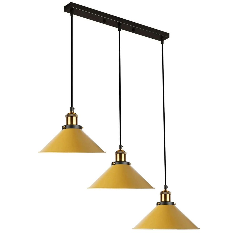 Industrial Pendant Light with 3 Heads Cone Style Chandelier ~1301-31