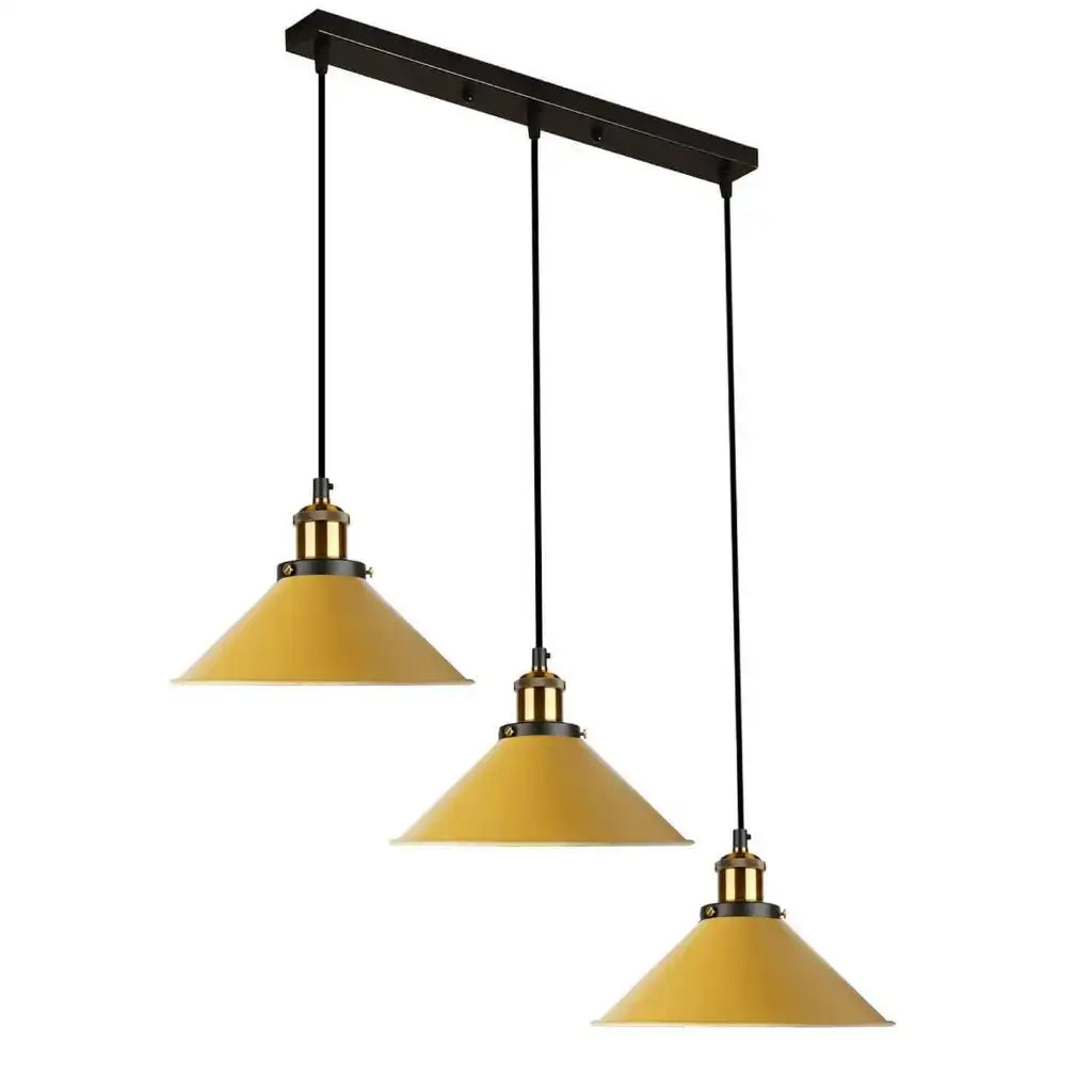 LEDSone Industrial Pendant Light with 3 Heads Cone Style Chandelier Home & Garden > Lighting > Lighting Fixtures > Ceiling Light Fixtures > Ceiling Lights > Metal Ceiling Lights > Pendant Lights emmy-jane-boutique.myshopify.com