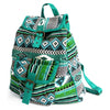 Emmy Jane Boutique Small Indian Cotton Backpack - Jacquard Casual Bag - Chocolate or Teal
