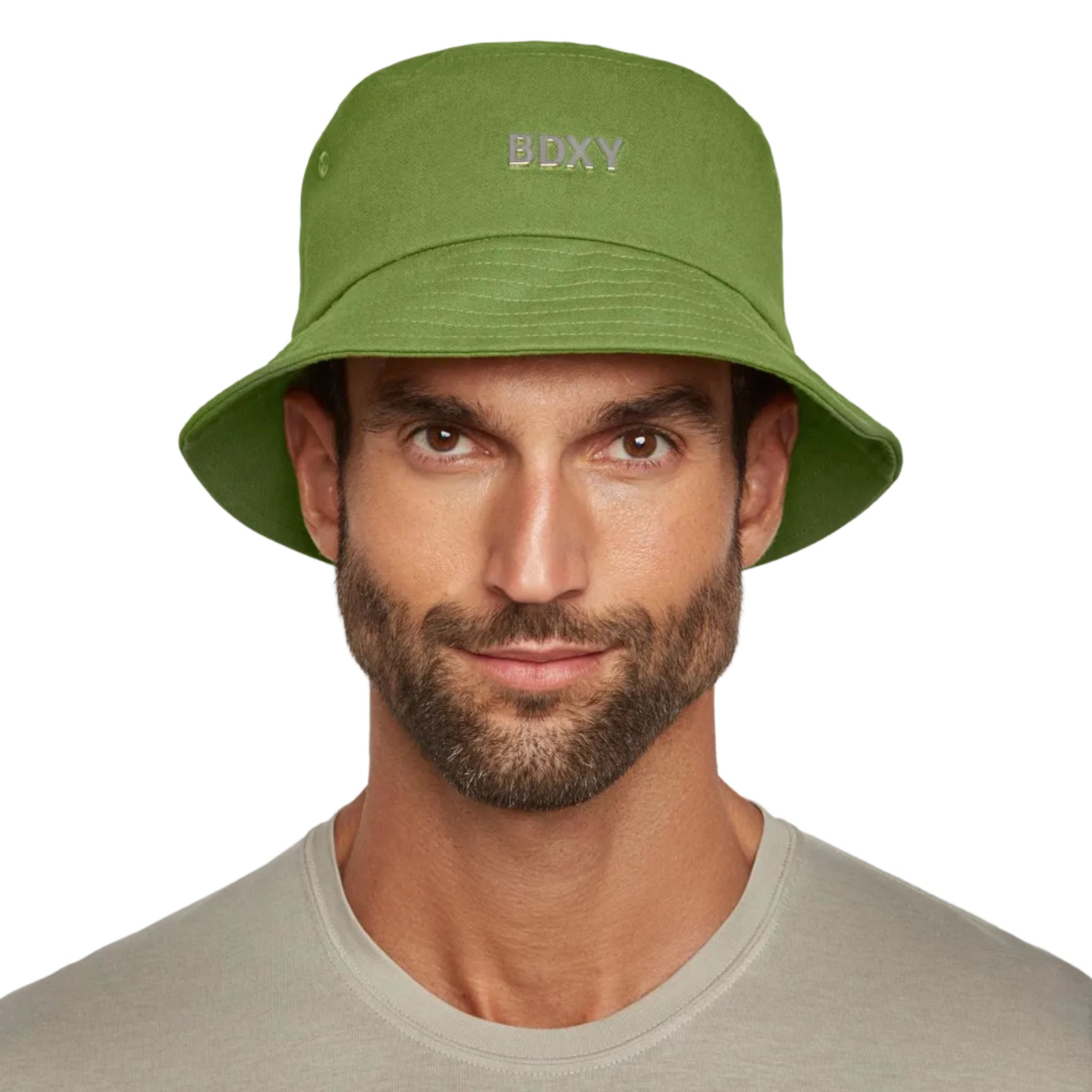 casual green bucket hat