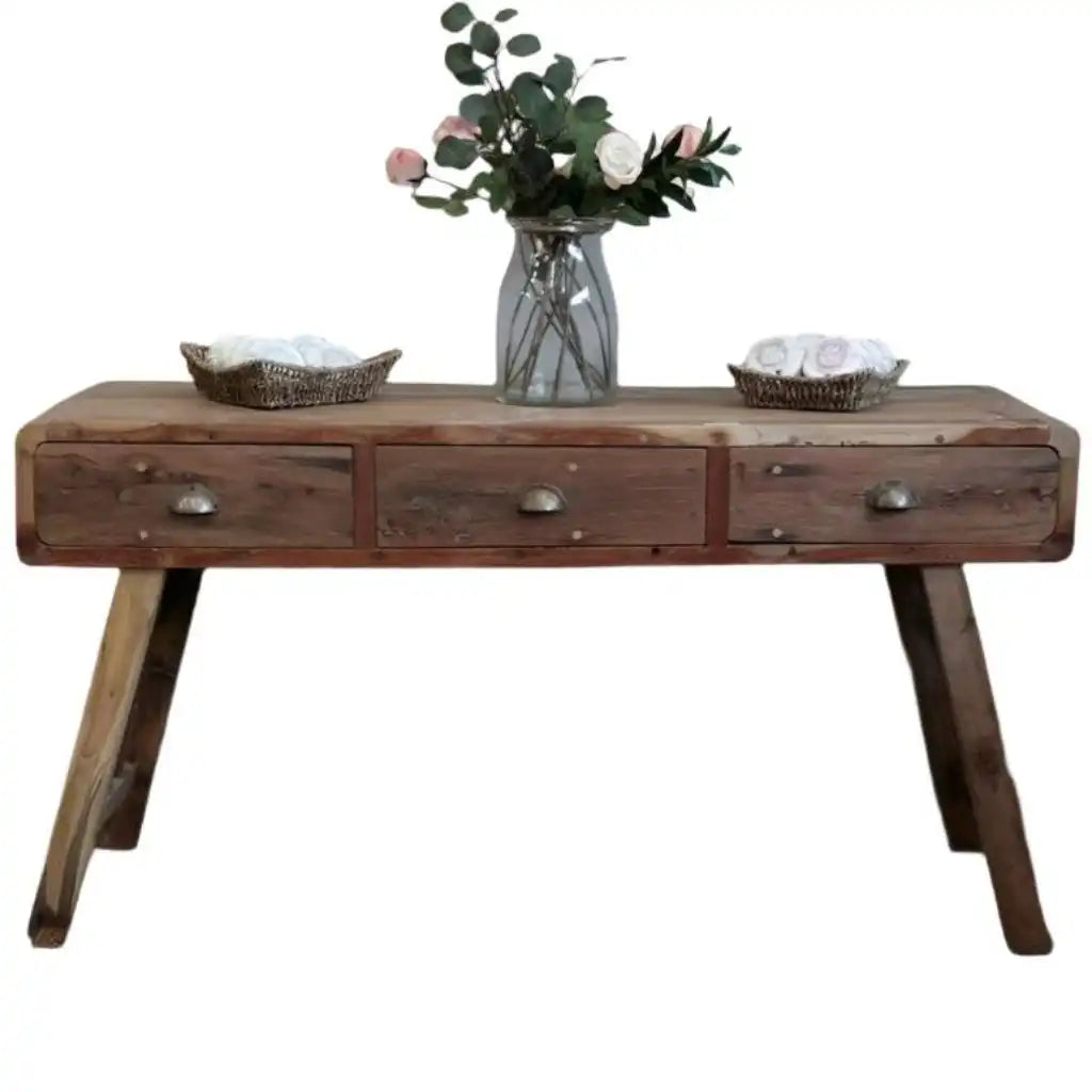 Emmy Jane Console Table - Upcycled Teak Wood from Retired Fishing Boats Furniture > Tables > Accent Tables > Console Tables > Recyled Wooden Furniture > Upcycled wooden console tables emmy-jane-boutique.myshopify.com