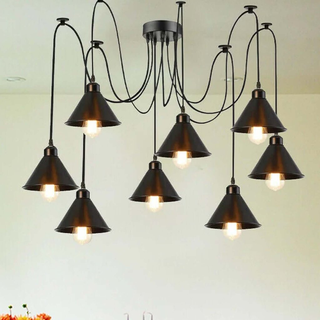 Multi Outlet 8 Way Ceiling Pendant Light For 2m PVC Cable~1571-0