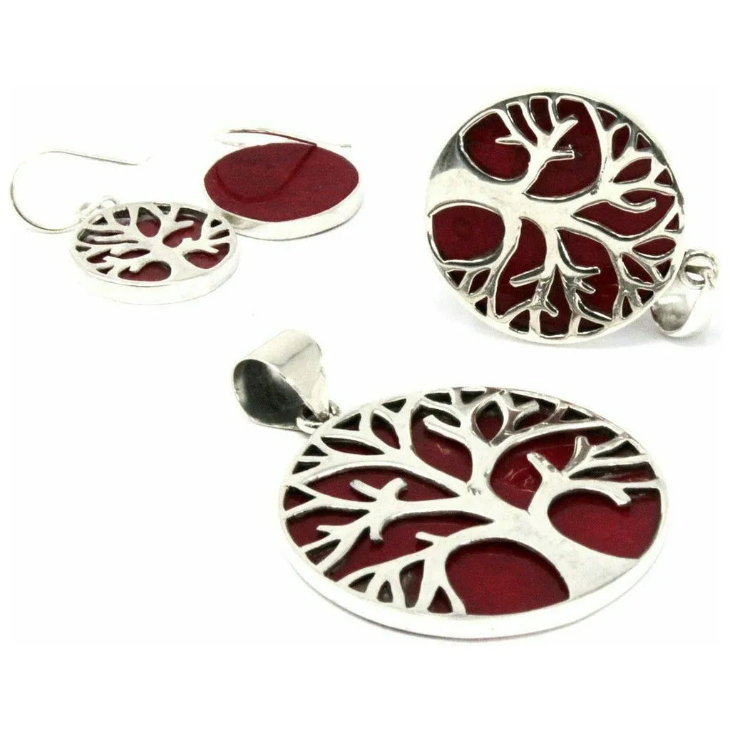Ancient Wisdom Natural Shell Jewellery - Tree of Life Silver Earrings & Pendants Clothing & Accessories > Jewellery & Watches > Earrings > Womens Earrings > Drop Earrings > Natural Shell and Silver Jewellery > Indonesian Jewellery emmy-jane-boutique.myshopify.com