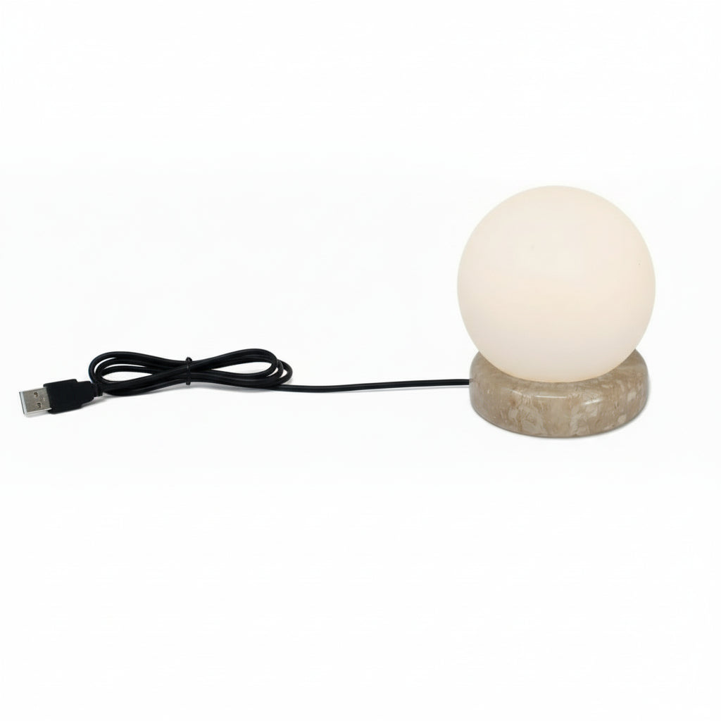 Emmy Jane Himalayan Salt Desk Lamp - 9 cm USB Ball & Pyramid - White Home & Garden > Lighting > Lamps >Himalayan Salt Desk Lamp emmy-jane-boutique.myshopify.com