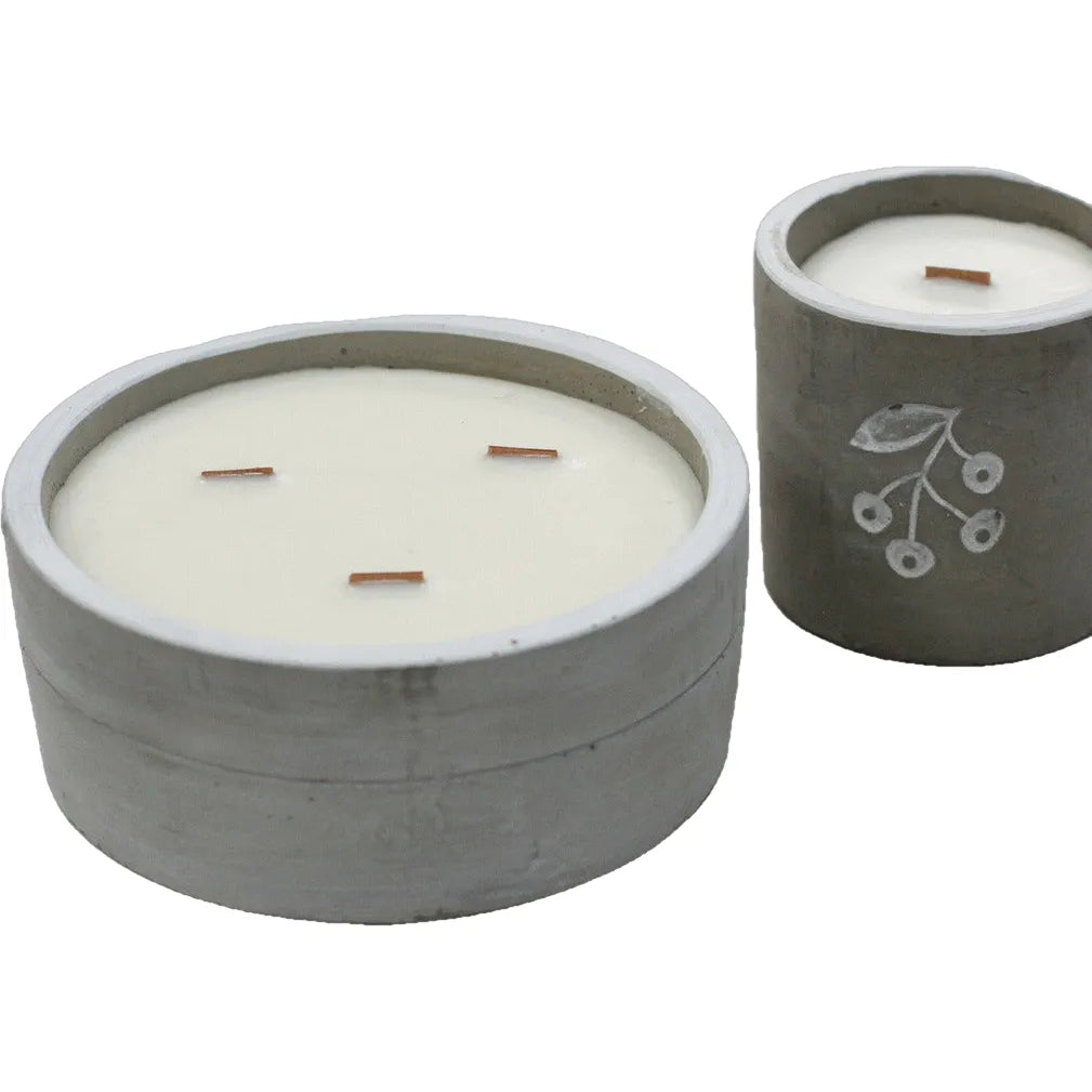 Ancient Wisdom Concrete Wooden Wick Soy Wax Candles  - Long Burning - 6 Great Scents Home & Garden > Decor > Home Fragrances > Candles > Concrete Wooden Wick Soy Wax Candles > Long Burning Candles emmy-jane-boutique.myshopify.com