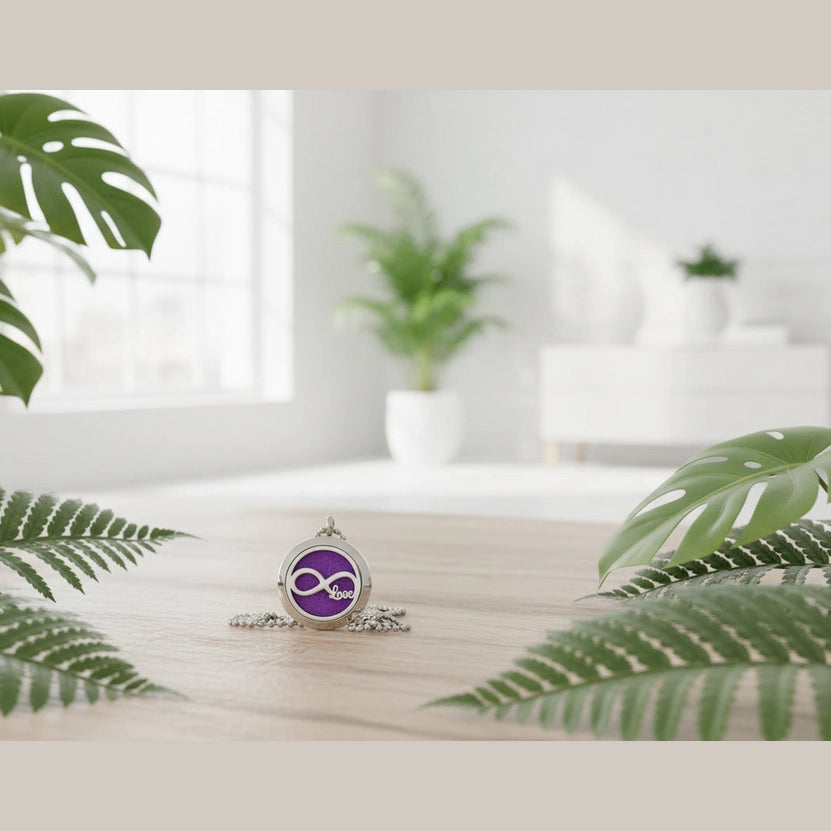 Ancient Wisdom Aromatherapy Necklace & Oils Gift Set - Infinity Love Clothing & Accessories > Jewellery & Watches > Necklaces > Womens Necklaces > Aromatherapy Diffuser Necklaces > Aromatherapy Gift Sets emmy-jane-boutique.myshopify.com