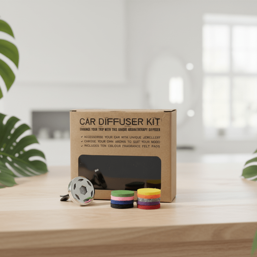 Natural Car Air Freshener - Refillable Car Diffuser Kit - Aromatherapy Car Diffuser