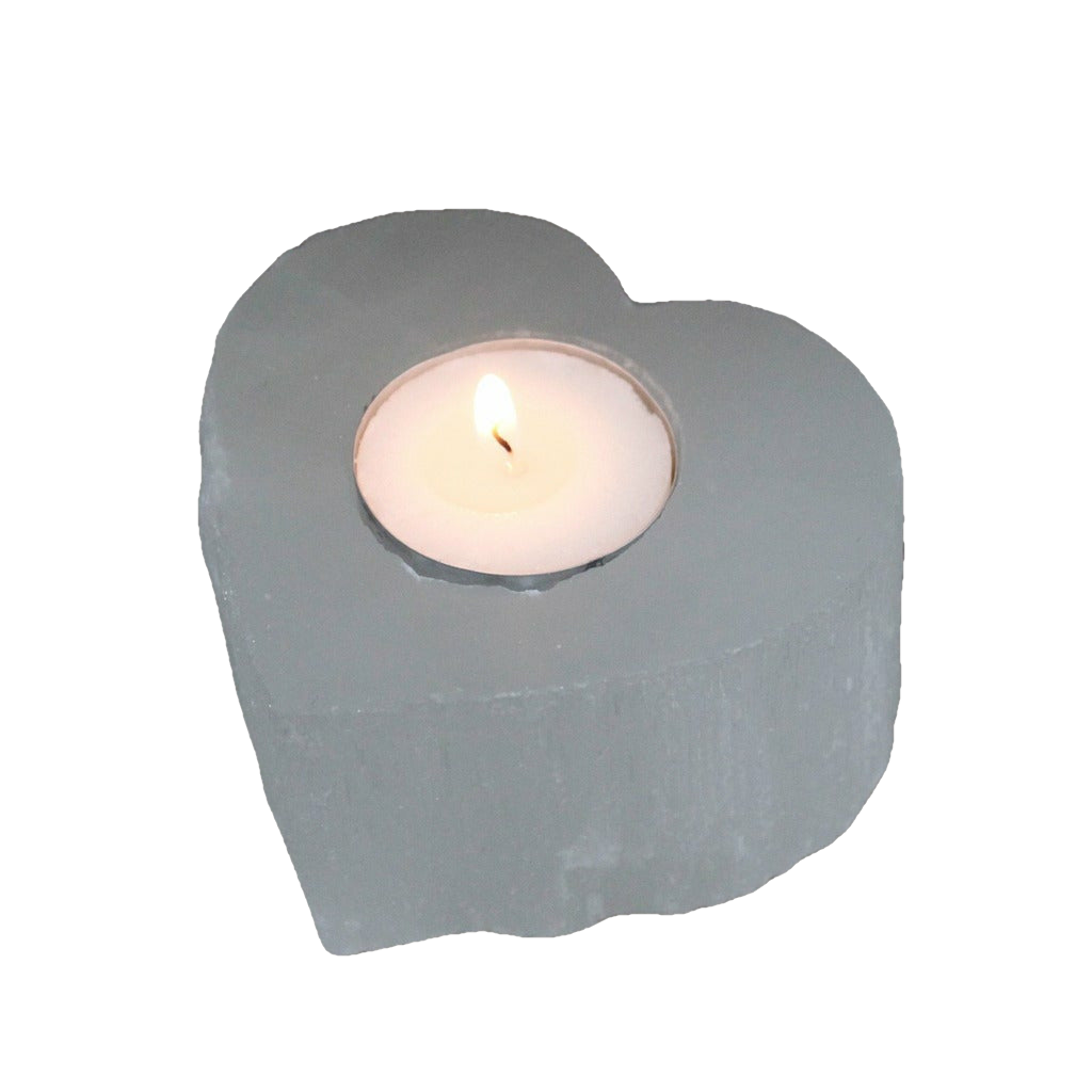 Emmy Jane Boutique Natural Selenite Crystal Candle Tealight Holders - 6 Styles & Sizes