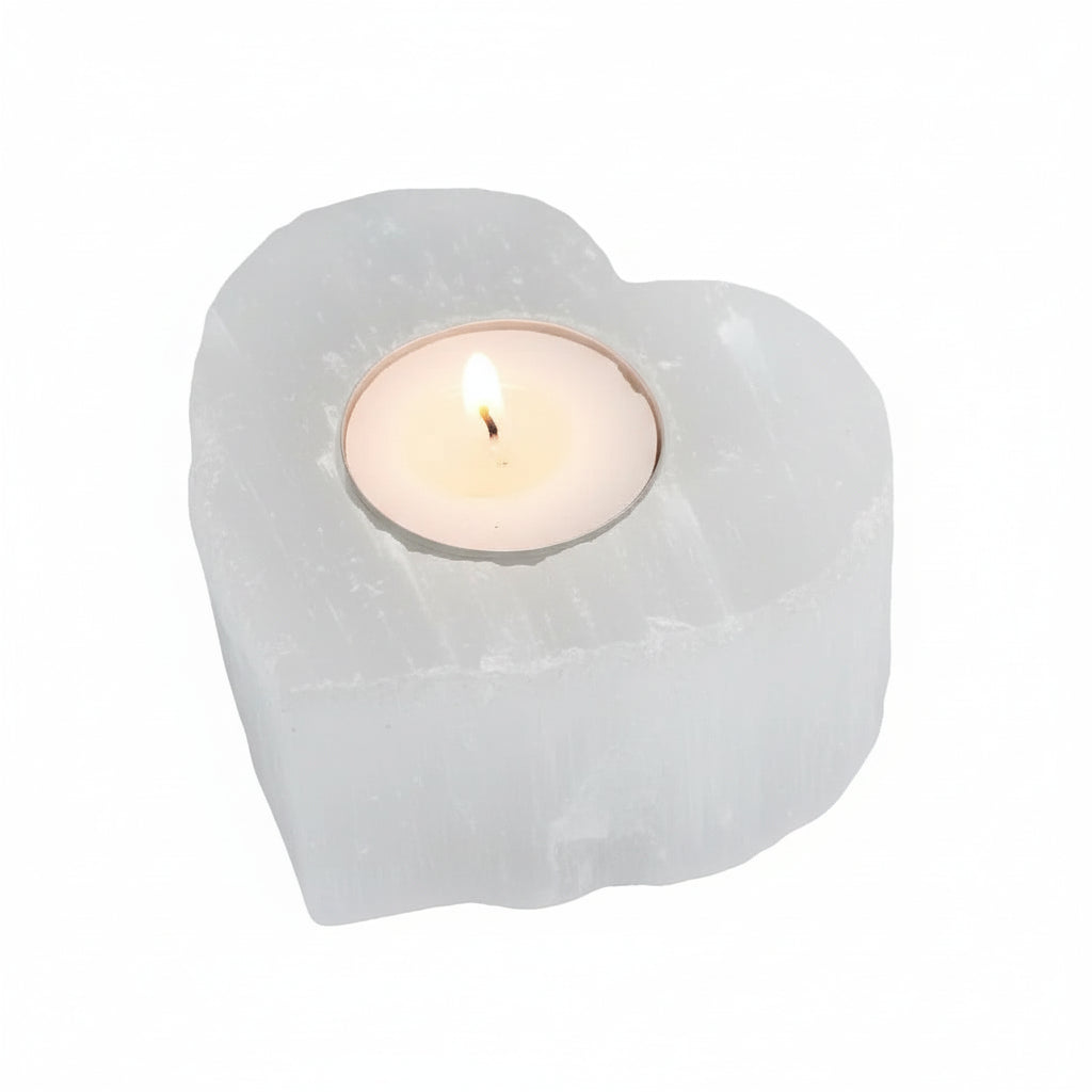 Emmy Jane Natural Selenite Crystal Candle Tealight Holders - 6 Styles & Sizes Home & Garden > Decor > Home Fragrance Accessories > Candle Holders > Tealight Holders > Natural Selenite Crystal Candle Holders emmy-jane-boutique.myshopify.com