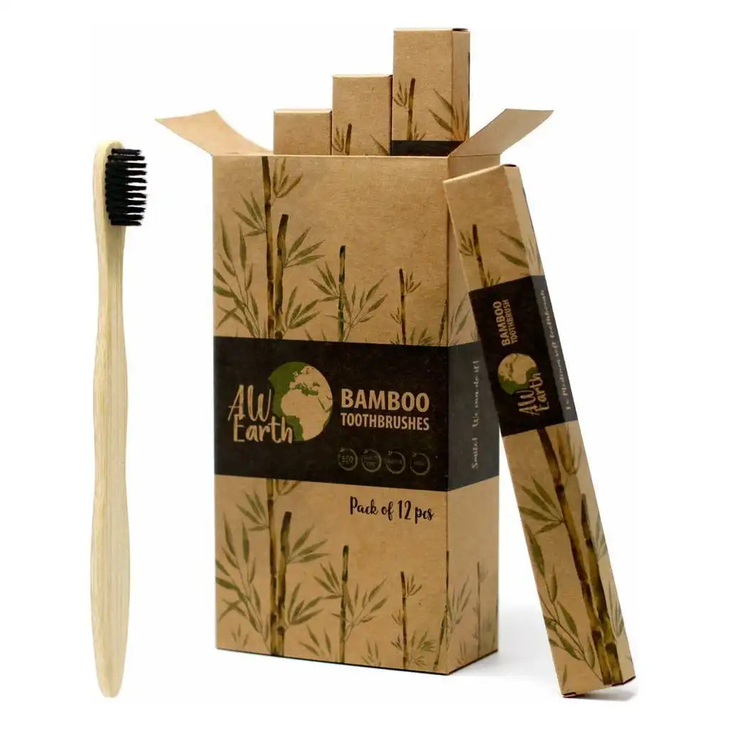 AWEarth Bamboo Wooden Toothbrushes - Eco Friendly Plastic Free & Vegan Health & Beauty > Personal Care > Oral Care > Toothbrushes > Eco-Friendly Toothbrushes emmy-jane-boutique.myshopify.com