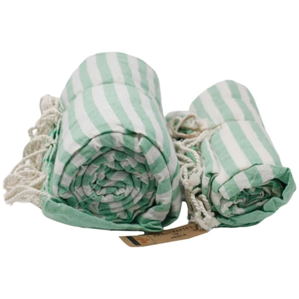 AW Artisan Pareo Indian Cotton Towels - Striped Design Beach Towel Home & Garden > Linens & Bedding > Towels > Bath Towels & Washcloths > Indian Cotton Blend Pareo Towels emmy-jane-boutique.myshopify.com