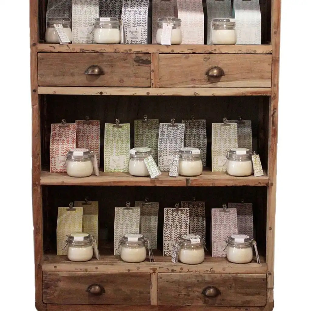 Ancient Wisdom Recycled Wooden Shelving Unit - Upcycled Teak Wood Shelves - Natural Homeware Furniture > Shelving > Bookcases & Standing Shelves > Recycled Wooden Shelves > Recycled Wooden Shelving Unit > Upcycled Teak Wood Shelves emmy-jane-boutique.myshopify.com