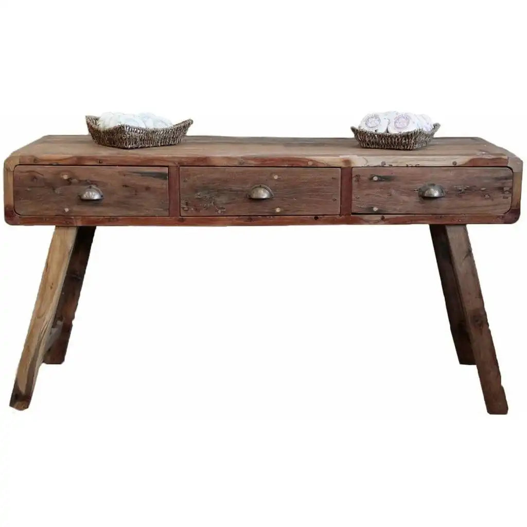 Emmy Jane Console Table - Upcycled Teak Wood from Retired Fishing Boats Furniture > Tables > Accent Tables > Console Tables > Recyled Wooden Furniture > Upcycled wooden console tables emmy-jane-boutique.myshopify.com