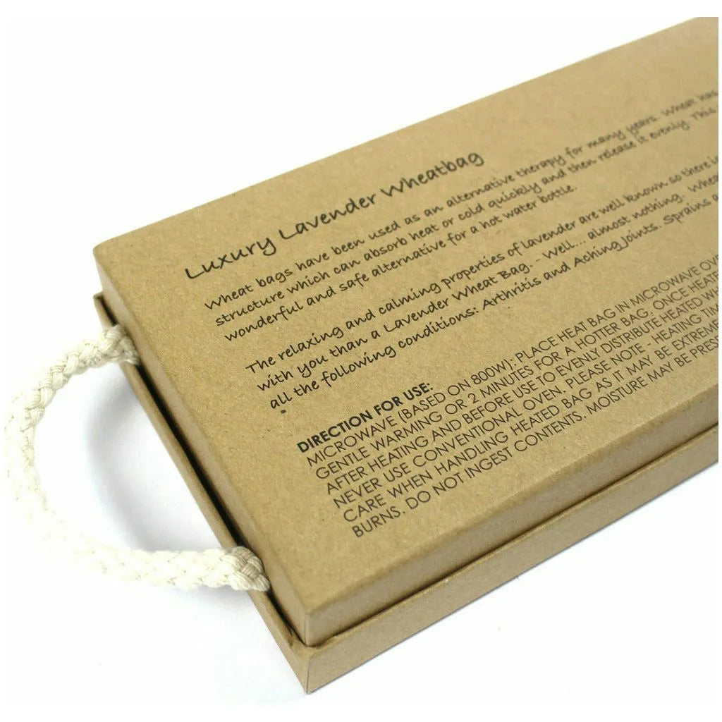 Ancient Wisdom Luxury Lavender Natural Wheat Bag in a Gift Box - Hot Water Bottle Alternative Health & Beauty > Health Care > First Aid > Hot & Cold Therapies > Luxury Lavender Natural Wheat Bag emmy-jane-boutique.myshopify.com