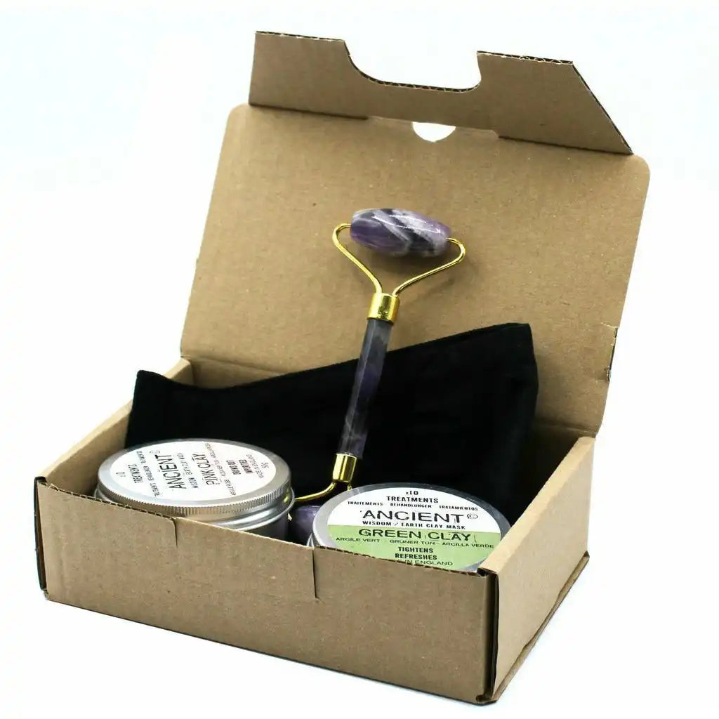 Ancient Wisdom Ancient Wisdom - Clay Mask & Gemstone Roller Facial Skincare Giftset Health & Beauty > Personal Care > Cosmetics > Skin Care > Gift Sets emmy-jane-boutique.myshopify.com
