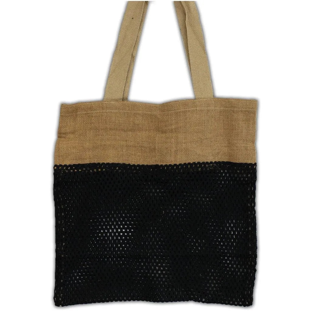 AW Earth Reusable Natural Shopping Bag - Pure Soft Jute and Cotton Mesh Bag Luggage & Bags > Shopping Totes > Tote Bags > Jute and Cotton Mesh Bag > Reusable Natural Shopping Bags emmy-jane-boutique.myshopify.com