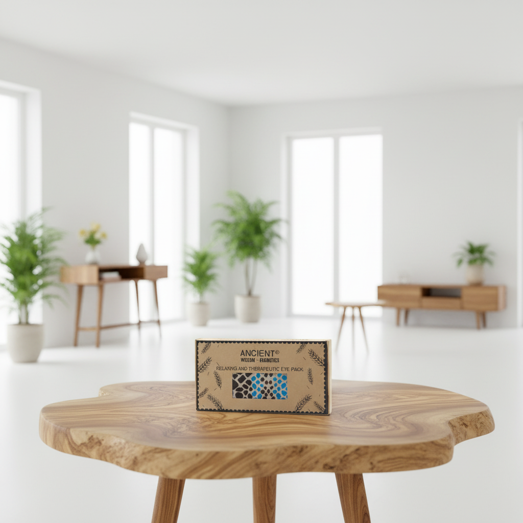 Relaxing Cotton Eye Pillow with Essential Oils in a Gift Box - Lavender & Wheat