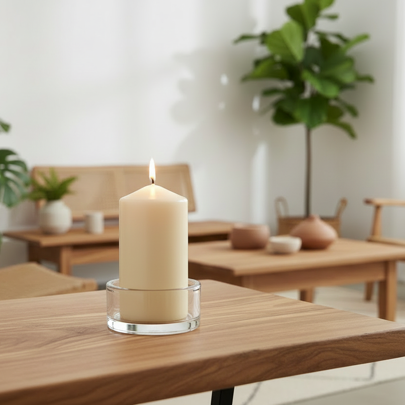 Pillar Candles - Red or White - 6 Sizes Perfect for Christmas & Valentines