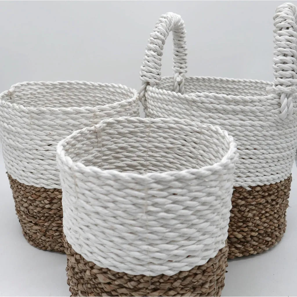 Ancient Wisdom Handwoven Indonesian Seagrass Baskets - Set of 3 - Choice of 5 Colours Home & Garden > Household Supplies > Storage & Organisation > Household Storage Containers > Handwoven Indonesian Seagrass Baskets emmy-jane-boutique.myshopify.com