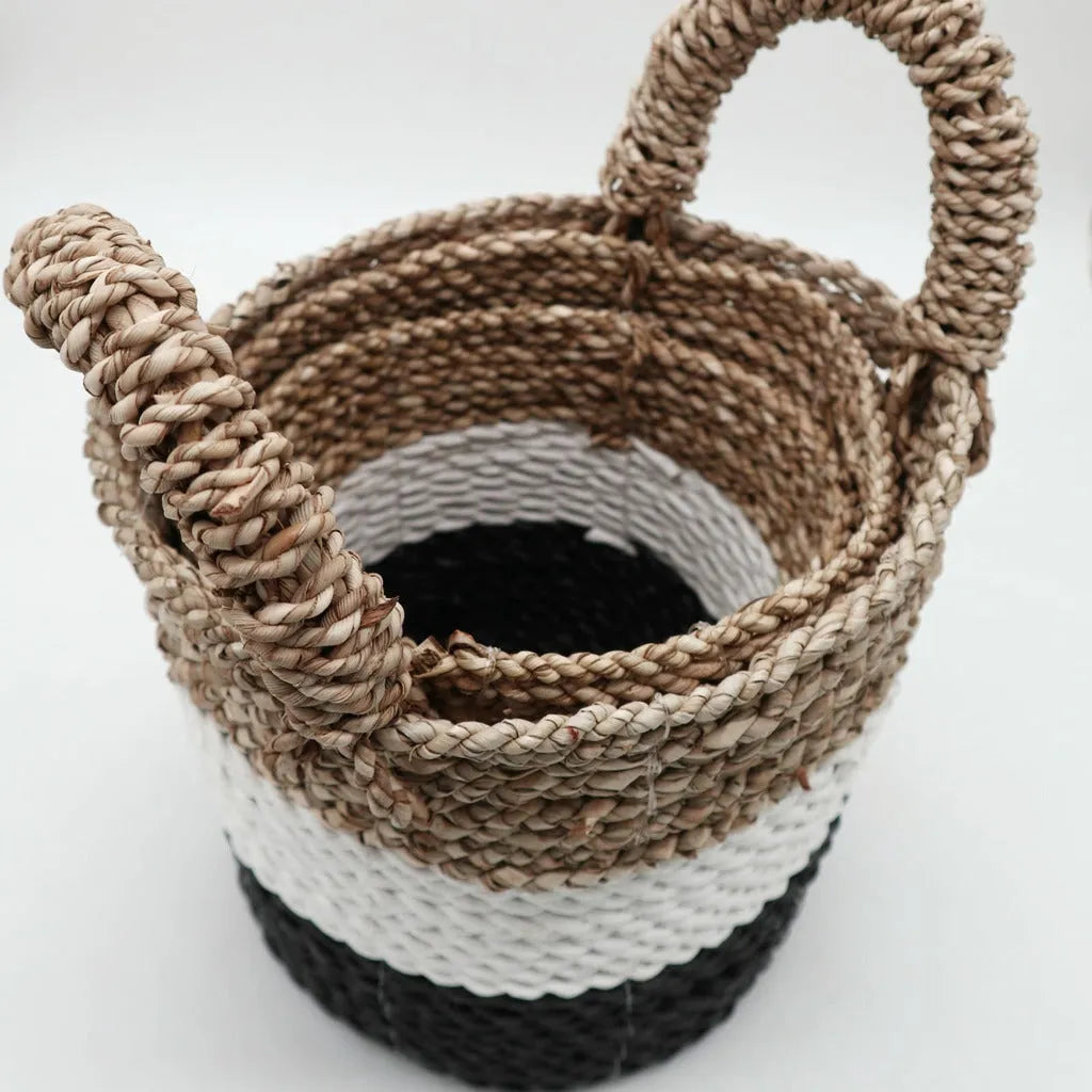 Ancient Wisdom Handwoven Indonesian Seagrass Baskets - Set of 3 - Choice of 5 Colours Home & Garden > Household Supplies > Storage & Organisation > Household Storage Containers > Handwoven Indonesian Seagrass Baskets emmy-jane-boutique.myshopify.com