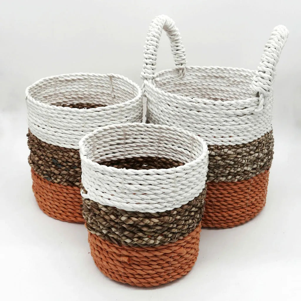 Ancient Wisdom Handwoven Indonesian Seagrass Baskets - Set of 3 - Choice of 5 Colours Home & Garden > Household Supplies > Storage & Organisation > Household Storage Containers > Handwoven Indonesian Seagrass Baskets emmy-jane-boutique.myshopify.com