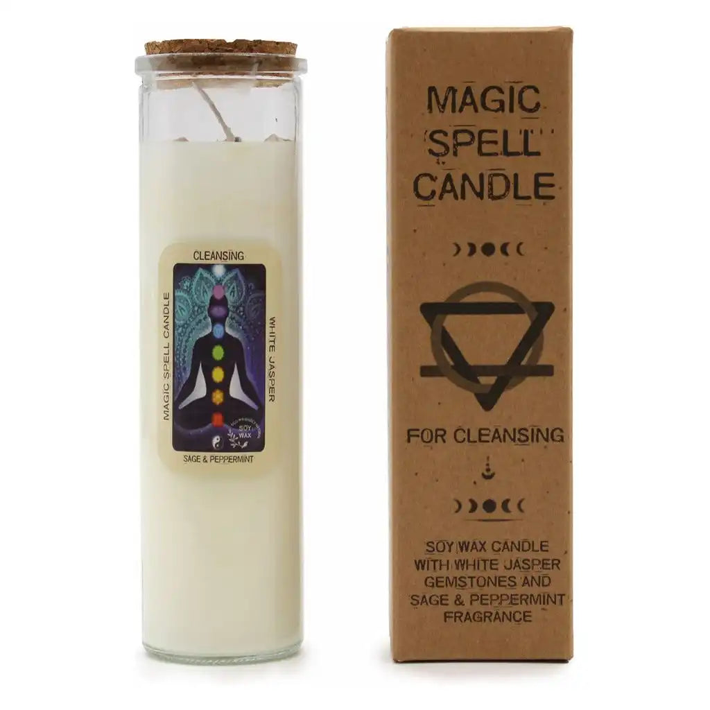 Ancient Wisdom Magic Soy Wax and Gemstone Spell Candles - Gift Boxed - Long Burning Home & Garden > Decor > Home Fragrances > Candles > Soy Wax Candles > Magic Soy Wax and Gemstone Spell Candles > Gift Boxed Candles > Long Burning Candles emmy-jane-boutique.myshopify.com