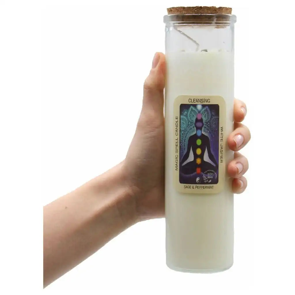 Ancient Wisdom Magic Soy Wax and Gemstone Spell Candles - Gift Boxed - Long Burning Home & Garden > Decor > Home Fragrances > Candles > Soy Wax Candles > Magic Soy Wax and Gemstone Spell Candles > Gift Boxed Candles > Long Burning Candles emmy-jane-boutique.myshopify.com
