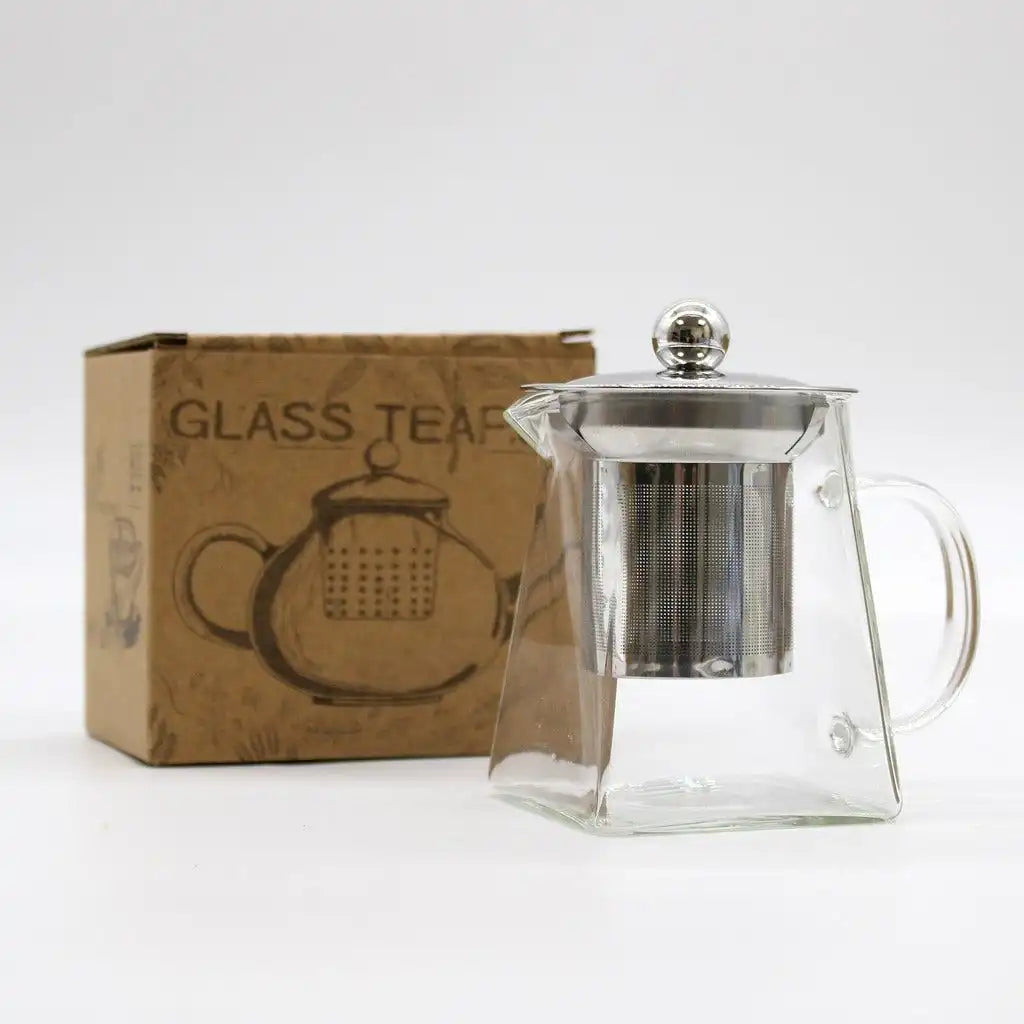 Emmy Jane Glass Infuser Teapot - Herbal Tea Maker - Steel and Glass Home & Garden > Kitchen & Dining > Tableware > Coffee Servers & Tea Pots - Teapots > Glass Infuser Teapots > Herbal Tea Makers > Steel and Glass Teapots emmy-jane-boutique.myshopify.com