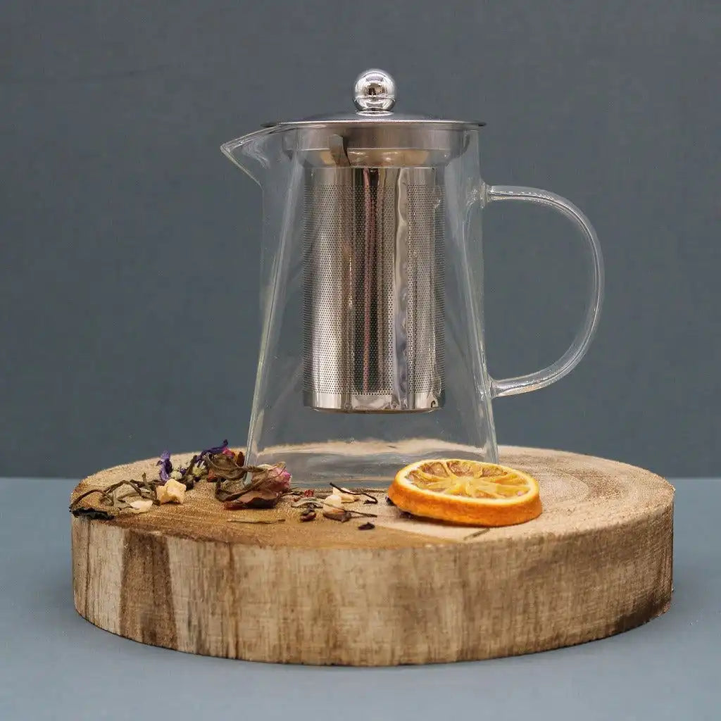 Emmy Jane Glass Infuser Teapot - Herbal Tea Maker - Steel and Glass Home & Garden > Kitchen & Dining > Tableware > Coffee Servers & Tea Pots - Teapots > Glass Infuser Teapots > Herbal Tea Makers > Steel and Glass Teapots emmy-jane-boutique.myshopify.com
