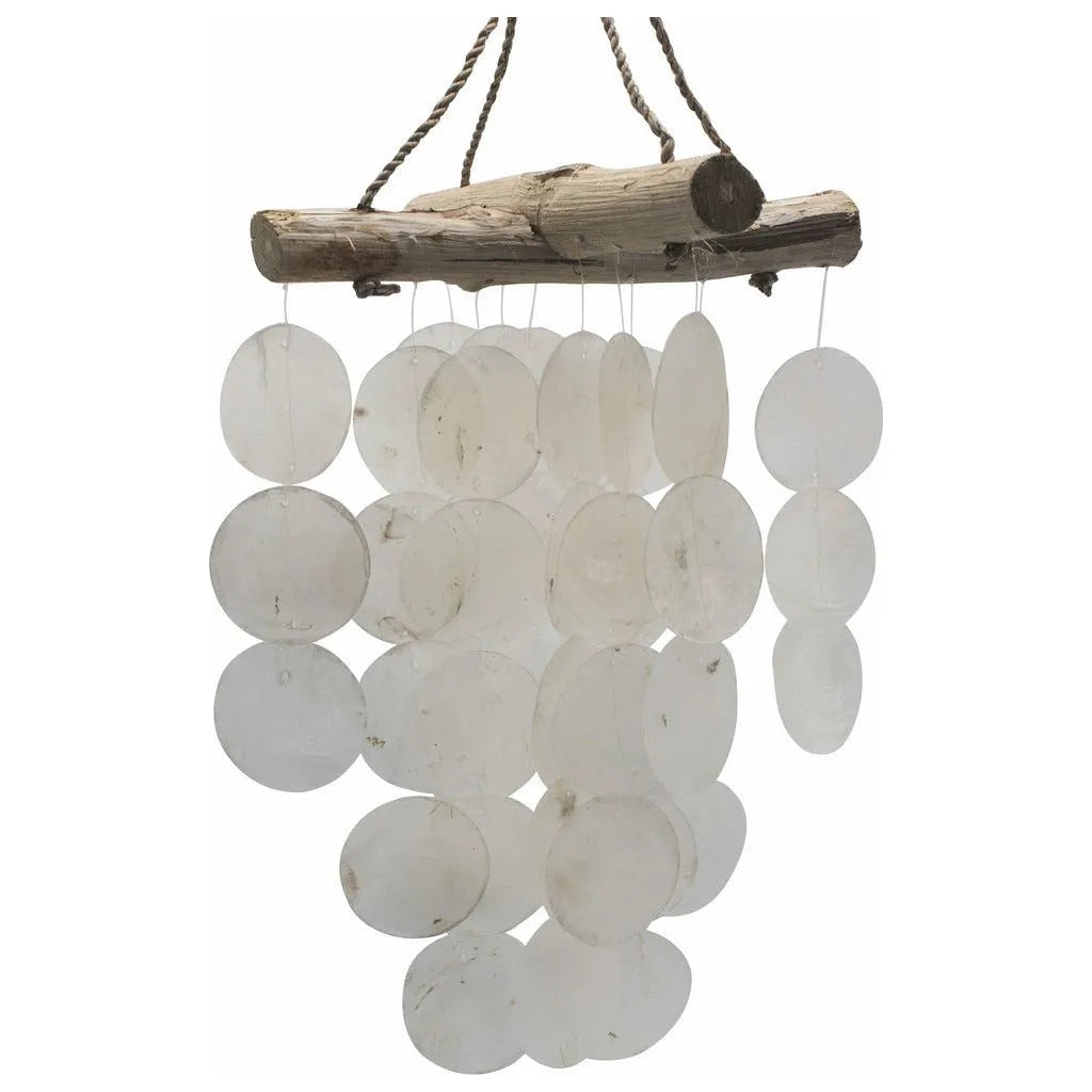 Ancient Wisdom Handmade Wind Chimes Indonesian Driftwood and Glass - Blue Green or Natural Home & Garden > Decor > Wind Chimes emmy-jane-boutique.myshopify.com