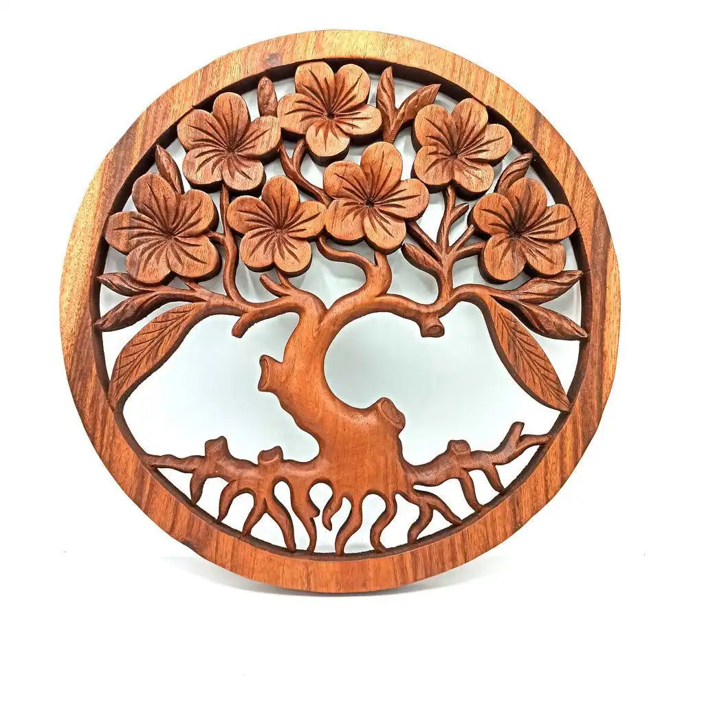 Emmy Jane Hand Carved Fairly Traded Decorative Wooden Panel - Sustainable Indonesian Suar wood Home & Garden > Decor > Artwork > Sculptures & Statues > Natural Wooden Wall Art emmy-jane-boutique.myshopify.com