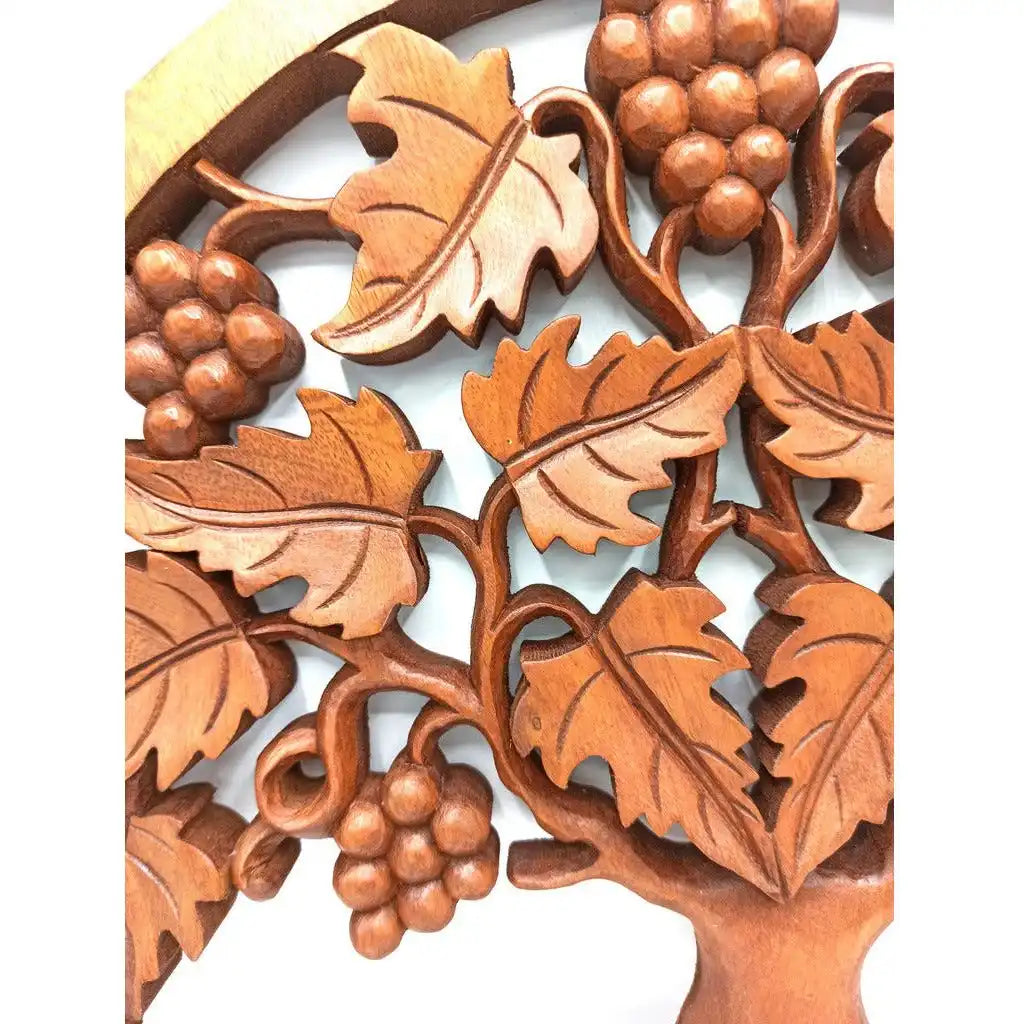 Emmy Jane Hand Carved Fairly Traded Decorative Wooden Panel - Sustainable Indonesian Suar wood Home & Garden > Decor > Artwork > Sculptures & Statues > Natural Wooden Wall Art emmy-jane-boutique.myshopify.com