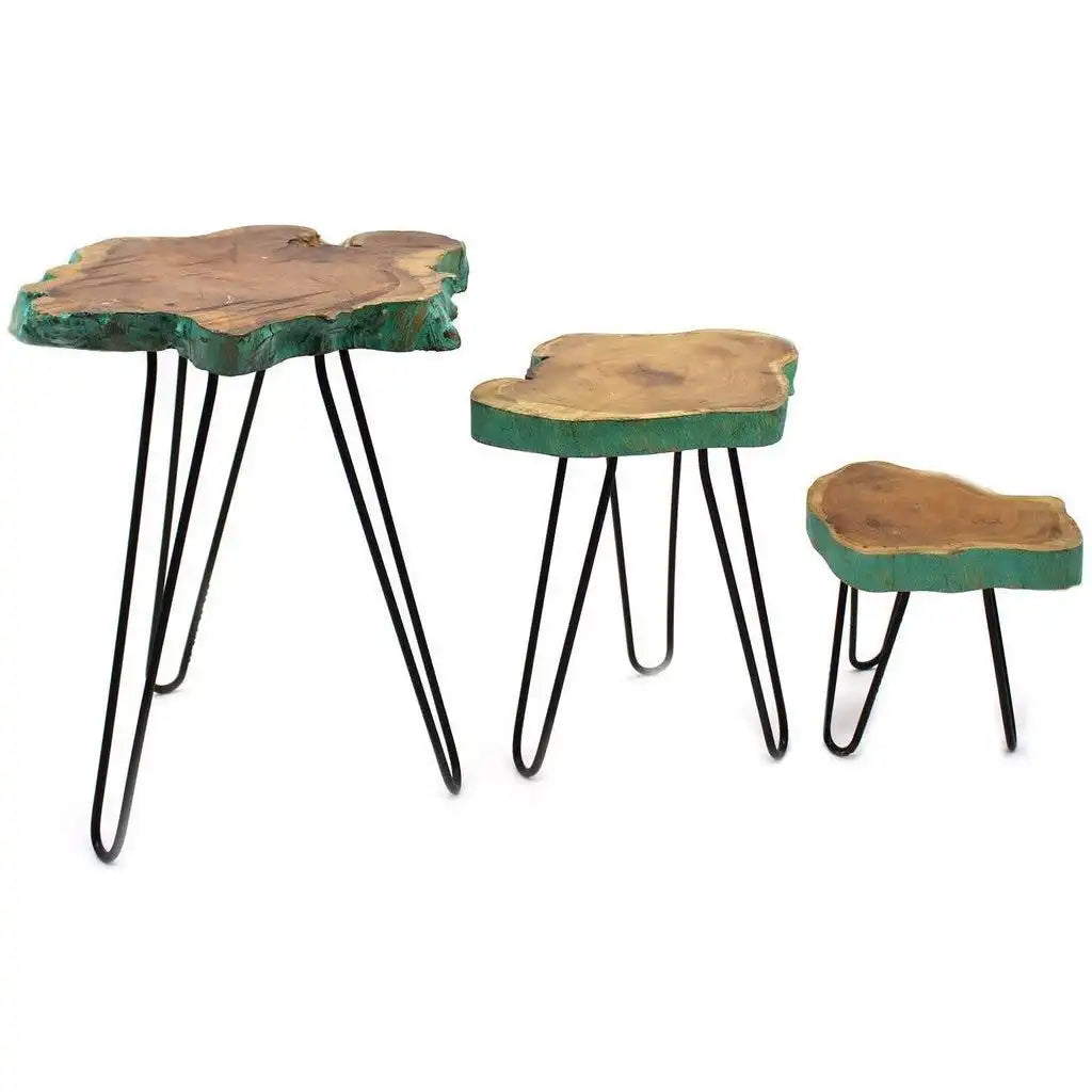 Emmy Jane Wooden Plant Stands - Indonesian Table Set - Natural Home Decor - 3 Colours Furniture > Tables > Accent Tables > End Tables > Indonesian Table Set > Wooden Plant Stands emmy-jane-boutique.myshopify.com