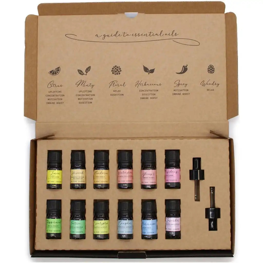 Ancient Wisdom Aromatherapy Essential Oil Starter Sets - Pure Handmade & Vegan Friendly Health & Beauty > Personal Care > Massage & Relaxation > Massage Oil > Essential Oils > Aromatherapy Essential Oil Starter Sets - Pure Handmade Essential Oil Sets > Vegan Essential Oils emmy-jane-boutique.myshopify.com