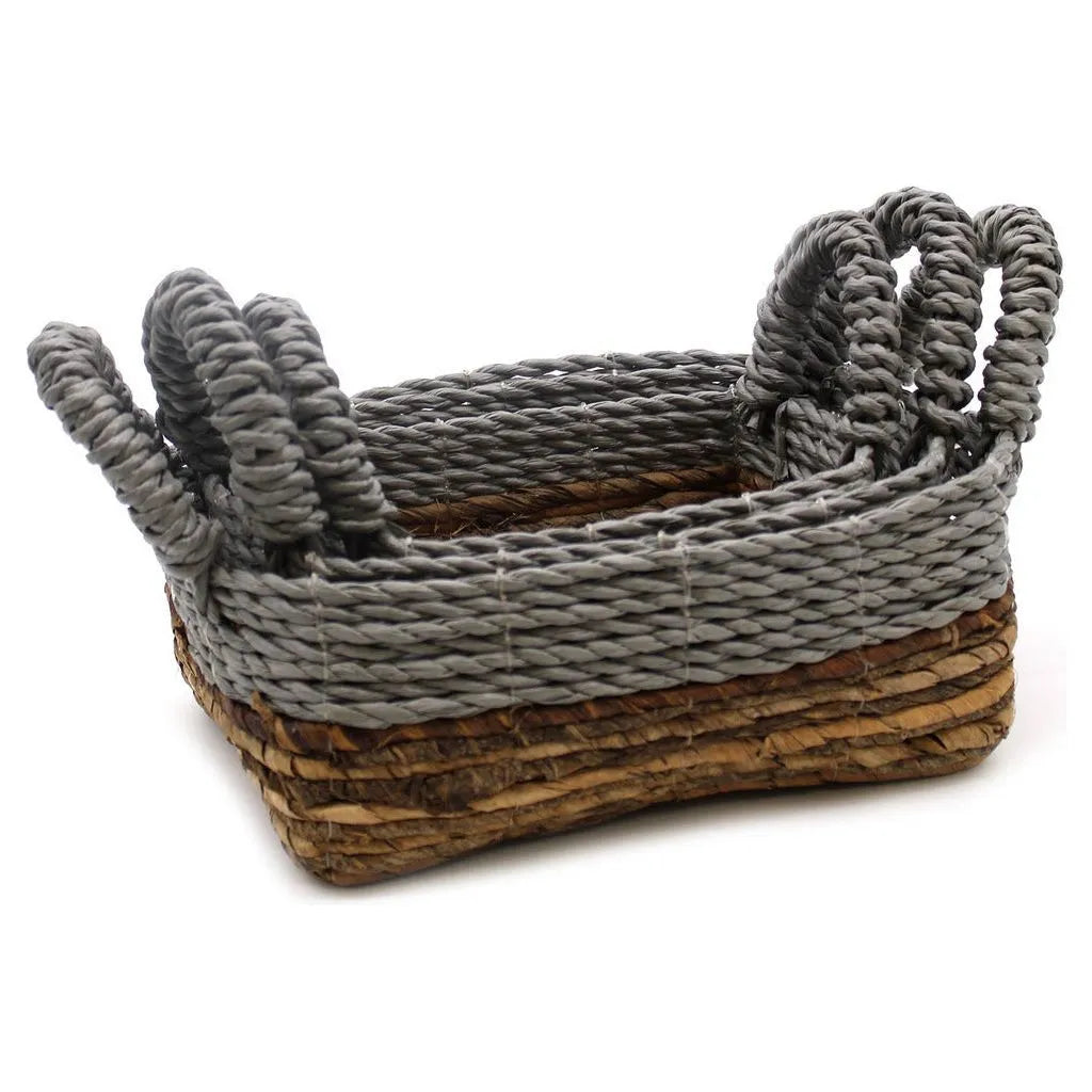 Ancient Wisdom Eco-Friendly Baskets Banana Leaf & Seagrass Square Set of 3 Natural Home Storage Home & Garden > Household Supplies > Storage & Organisation > Household Storage Containers > Storage Baskets emmy-jane-boutique.myshopify.com