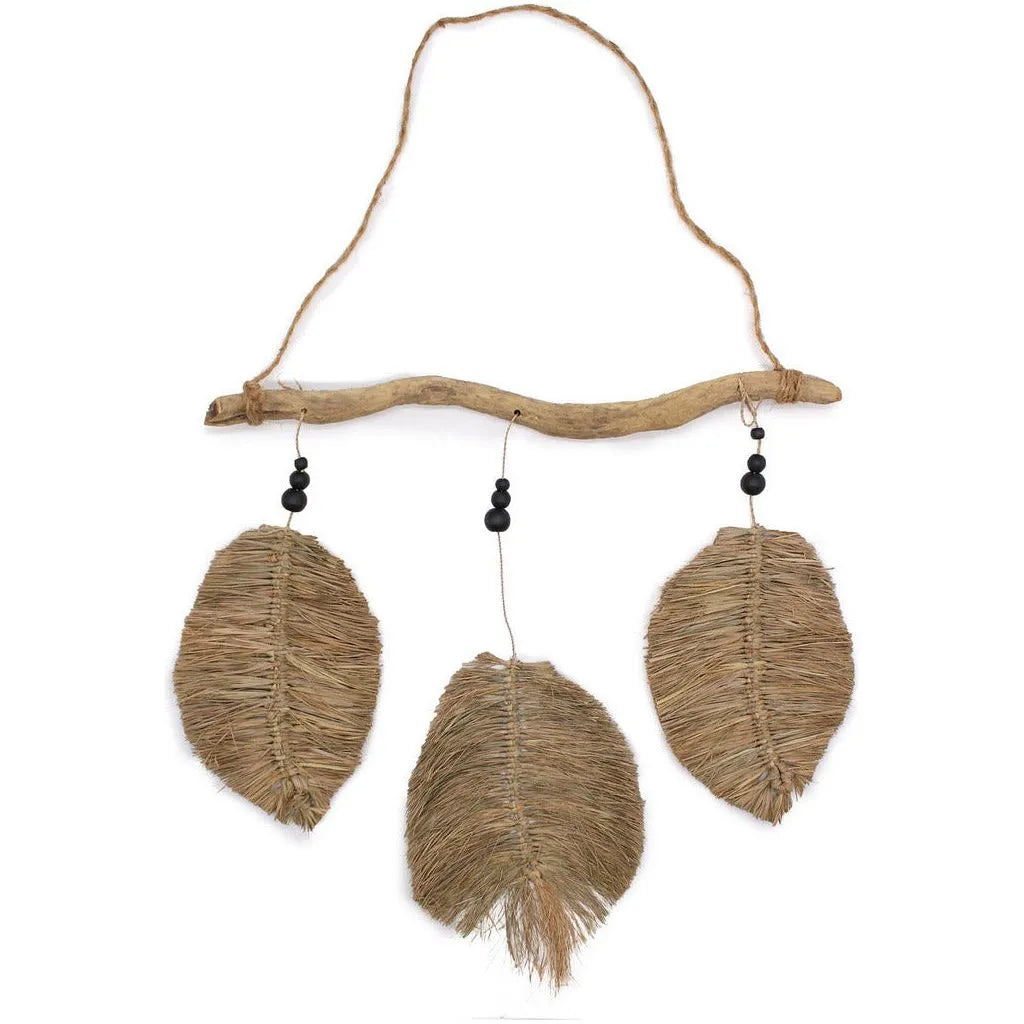 Ancient Wisdom Natural Wall Art -  Raffa Leaves - Handmade Seagrass Home Decor - Fairly Traded Home & Garden > Decor > Artwork > Posters, Prints, & Visual Artwork emmy-jane-boutique.myshopify.com