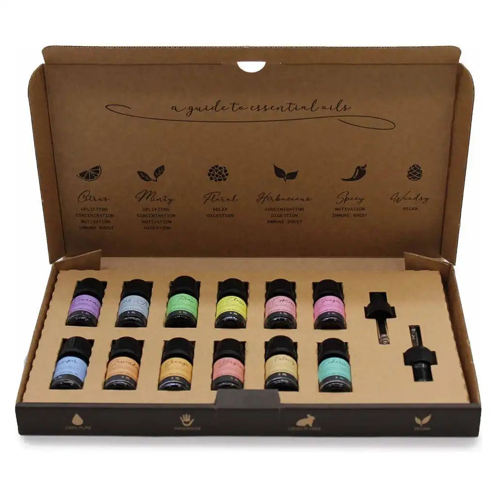 Ancient Wisdom Aromatherapy Essential Oil Starter Sets - Pure Handmade & Vegan Friendly Health & Beauty > Personal Care > Massage & Relaxation > Massage Oil > Essential Oils > Aromatherapy Essential Oil Starter Sets - Pure Handmade Essential Oil Sets > Vegan Essential Oils emmy-jane-boutique.myshopify.com
