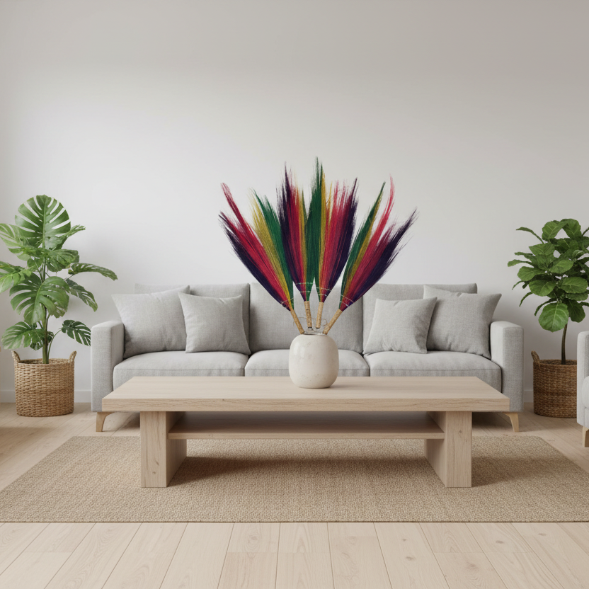 Natural Homeware - Pampas Grass Broom Set of 4 - Sustainable & Fairly Traded