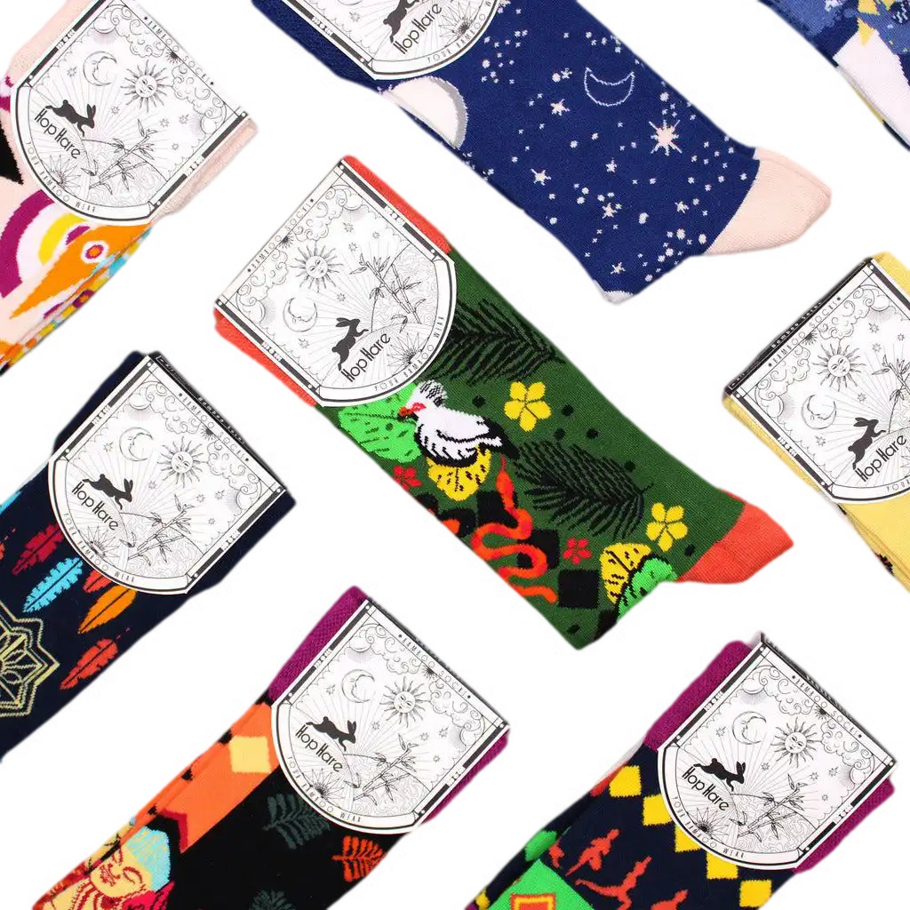 Hop Hare Soft Bamboo Socks - Hop Hare Sizes UK 3.5 - 11.5 Unisex - 7 Designs Clothing & Accessories > Clothing > Underwear & Socks > Socks > Unisex Socks > Colouful Soft Bamboo Socks emmy-jane-boutique.myshopify.com