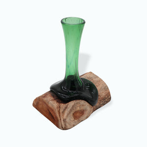 Emmy Jane Boutique Handmade Glass Vases - Recycled Beer Bottles & Gamel Wood
