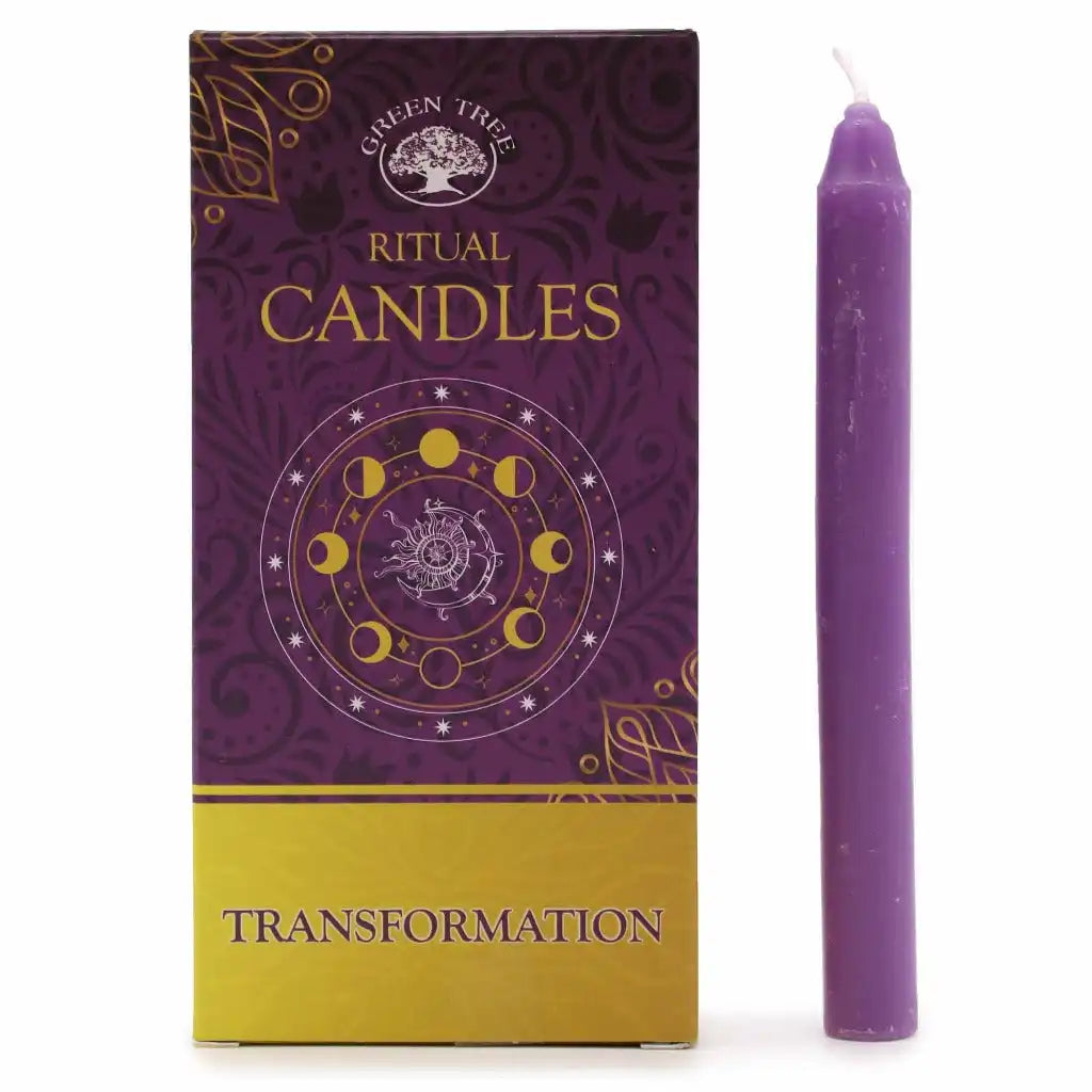 Green Tree Spell Candles - Set of 10 - Positive Vibes - Indian Ritual Candles Home & Garden > Decor > Home Fragrances > Candles > Spell Candles emmy-jane-boutique.myshopify.com