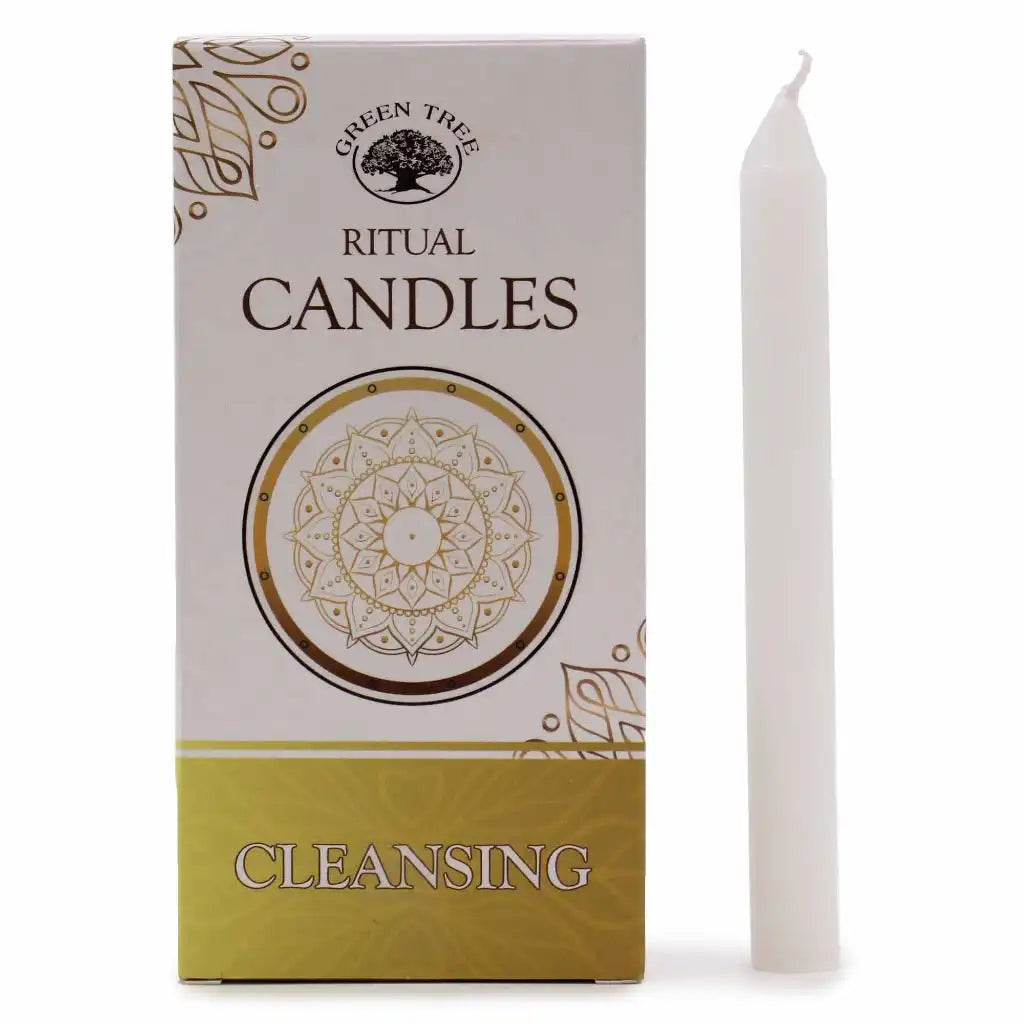 Green Tree Spell Candles - Set of 10 - Positive Vibes - Indian Ritual Candles Home & Garden > Decor > Home Fragrances > Candles > Spell Candles emmy-jane-boutique.myshopify.com