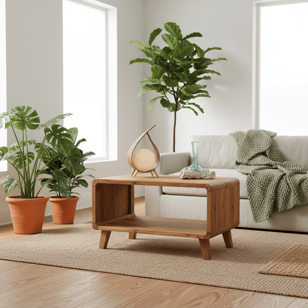 Recycled Large Wooden Coffee Table Handmade From Indonesian Fishing Boats