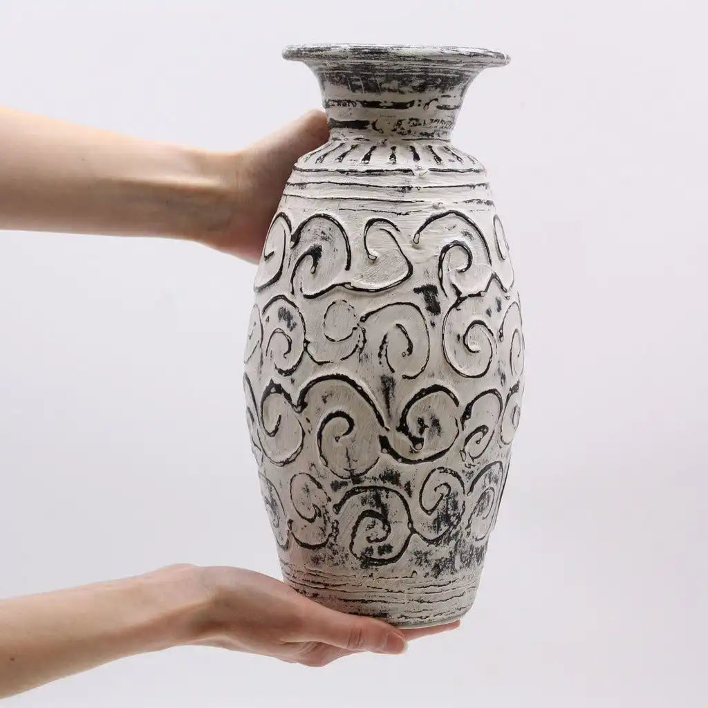 Emmy Jane Ceramic Vases from Lombok - Indonesian pottery - Fairly Traded - Black & White Home & Garden > Decor > Vases > Ceramic Vases from Lombok > Indonesian pottery Vases > Fairly Traded vases > Black & White Vases emmy-jane-boutique.myshopify.com