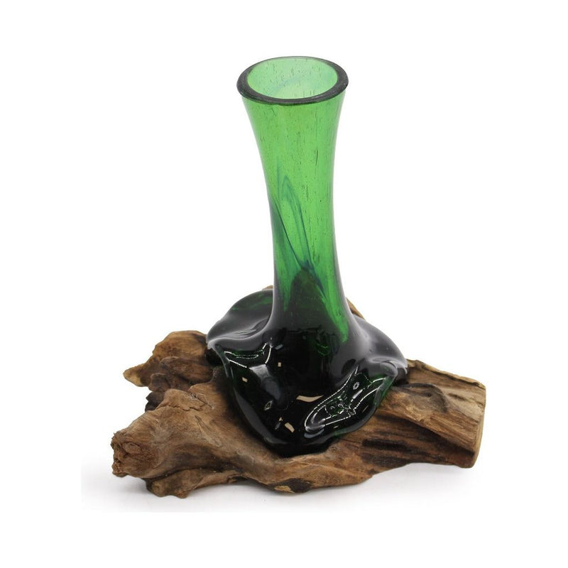 Emmy Jane Boutique Handmade Glass Vases - Recycled Beer Bottles & Gamel Wood
