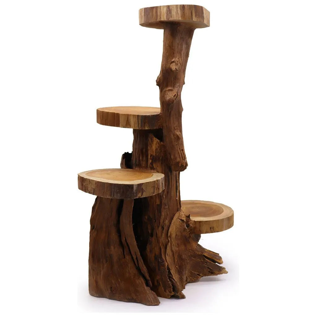 Emmy Jane Natural Wooden Display Unit Shelves - Teak Wood - 4 Shelf Display 75cm Furniture > Shelving > Bookcases & Standing Shelves > Wooden Display Shelves > Natural Wooden Display Unit Shelves > Teak Wood Shelves > 4 Shelf Display Shelf emmy-jane-boutique.myshopify.com