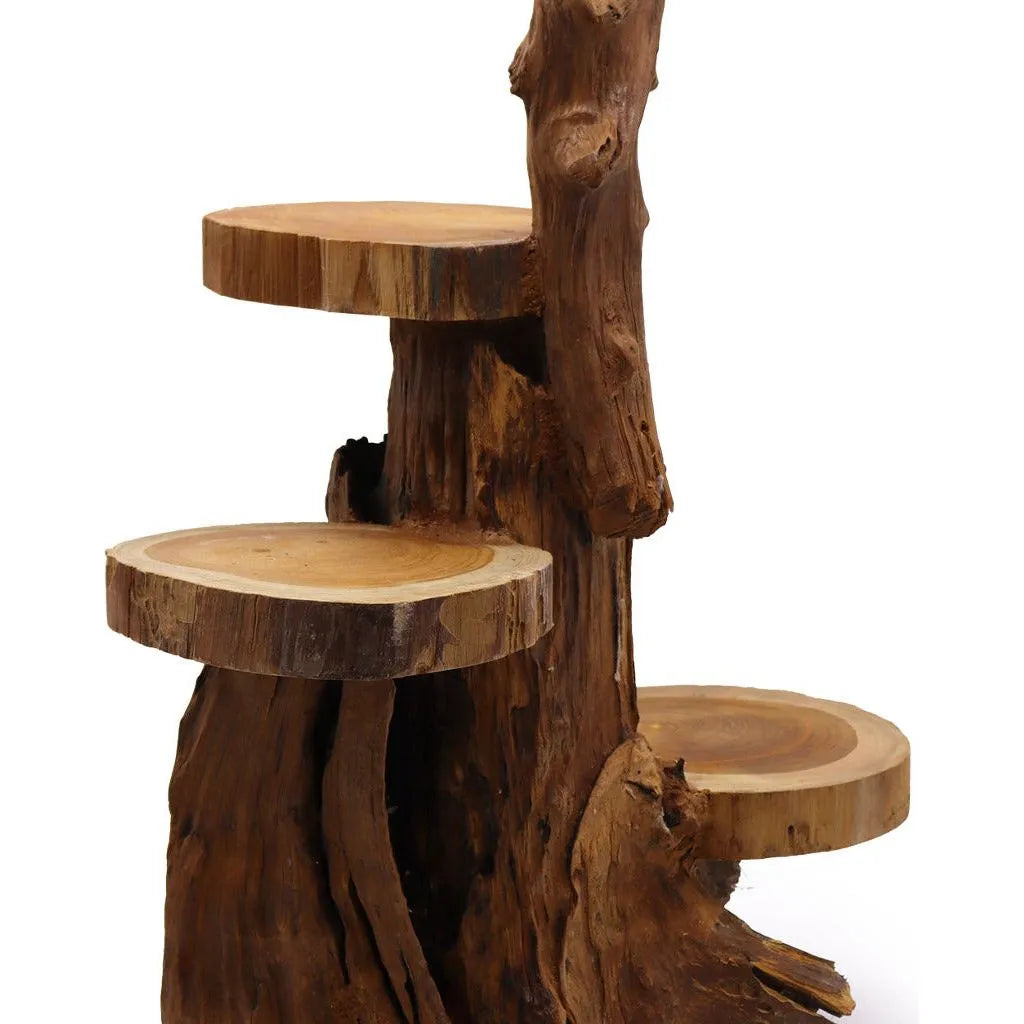 Emmy Jane Natural Wooden Display Unit Shelves - Teak Wood - 4 Shelf Display 75cm Furniture > Shelving > Bookcases & Standing Shelves > Wooden Display Shelves > Natural Wooden Display Unit Shelves > Teak Wood Shelves > 4 Shelf Display Shelf emmy-jane-boutique.myshopify.com